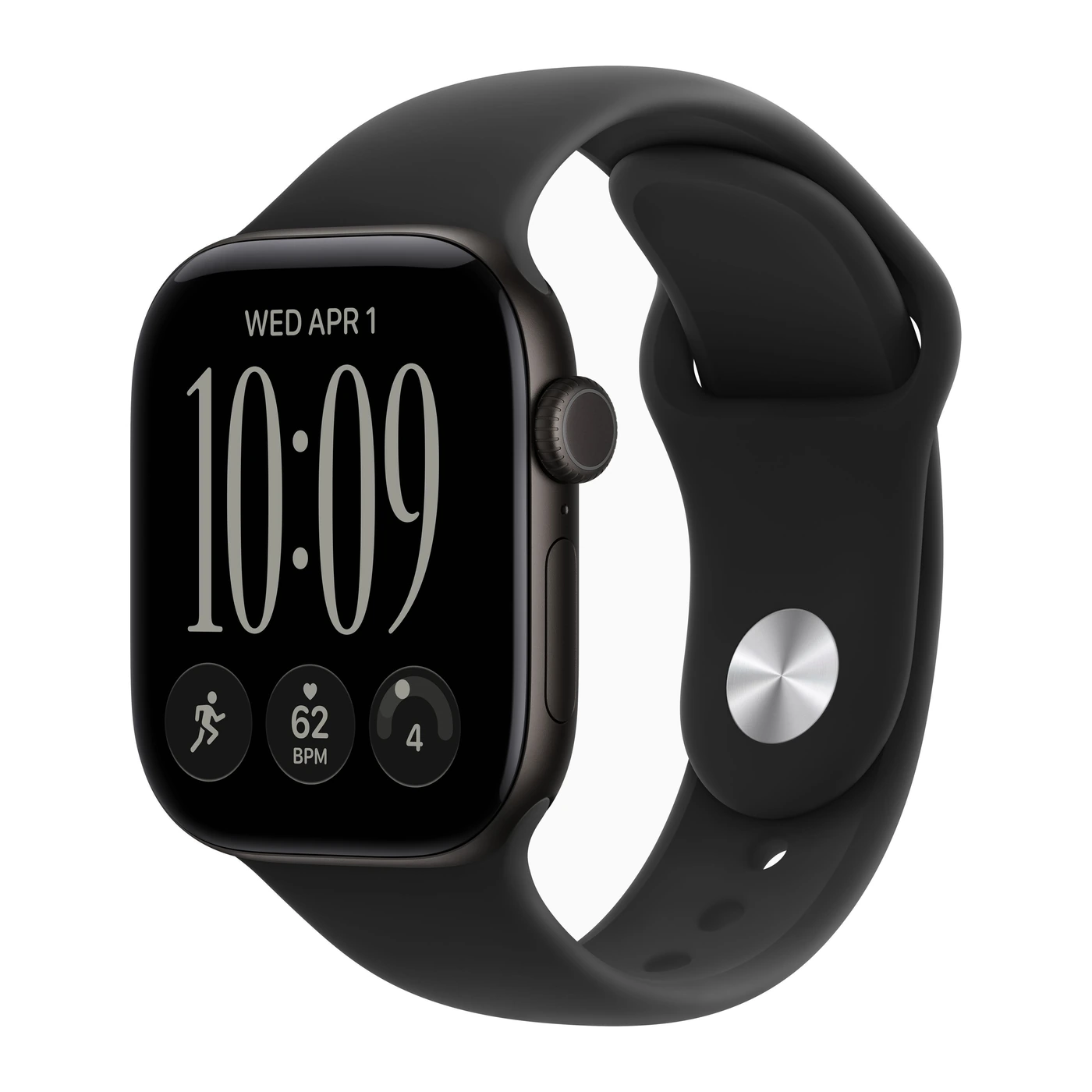 Смарт-часы Apple Watch Series 12 42mm Black Aluminum Case with Black Sport Band