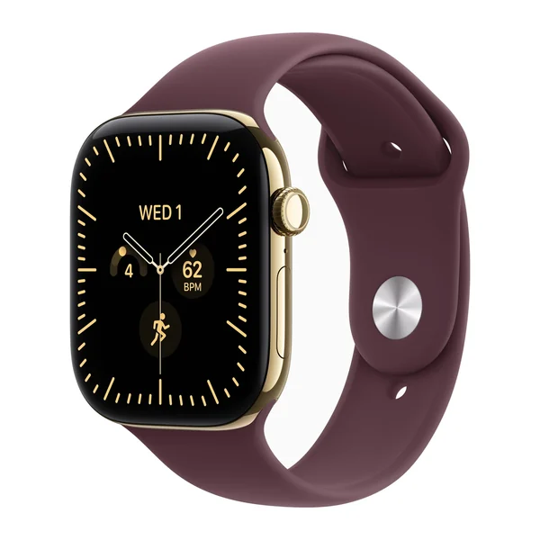 Смарт-часы Apple Watch Series 12 46mm Radiant Gold Titanium Case with Burgundy Sport Band