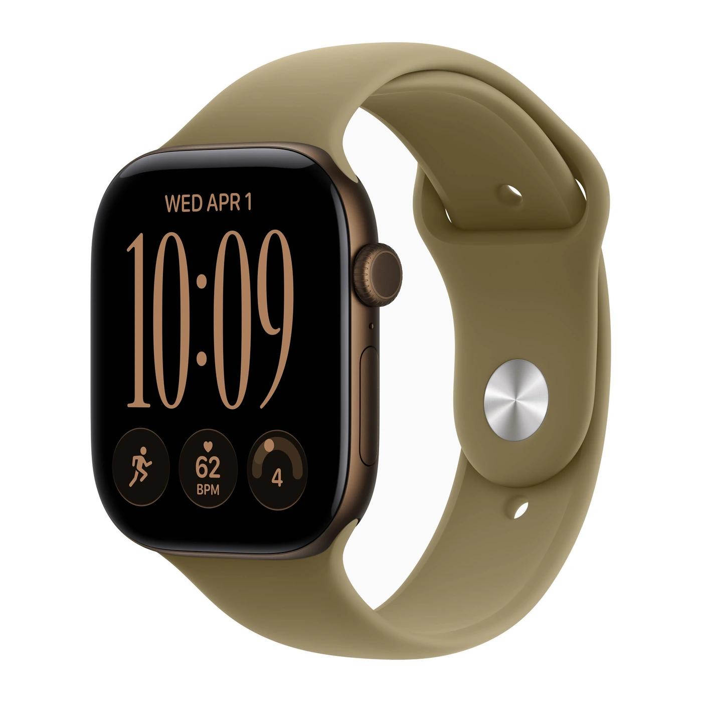 Смарт-часы Apple Watch Series 12 46mm Dark Bronze Aluminum Case with Olive Sport Band