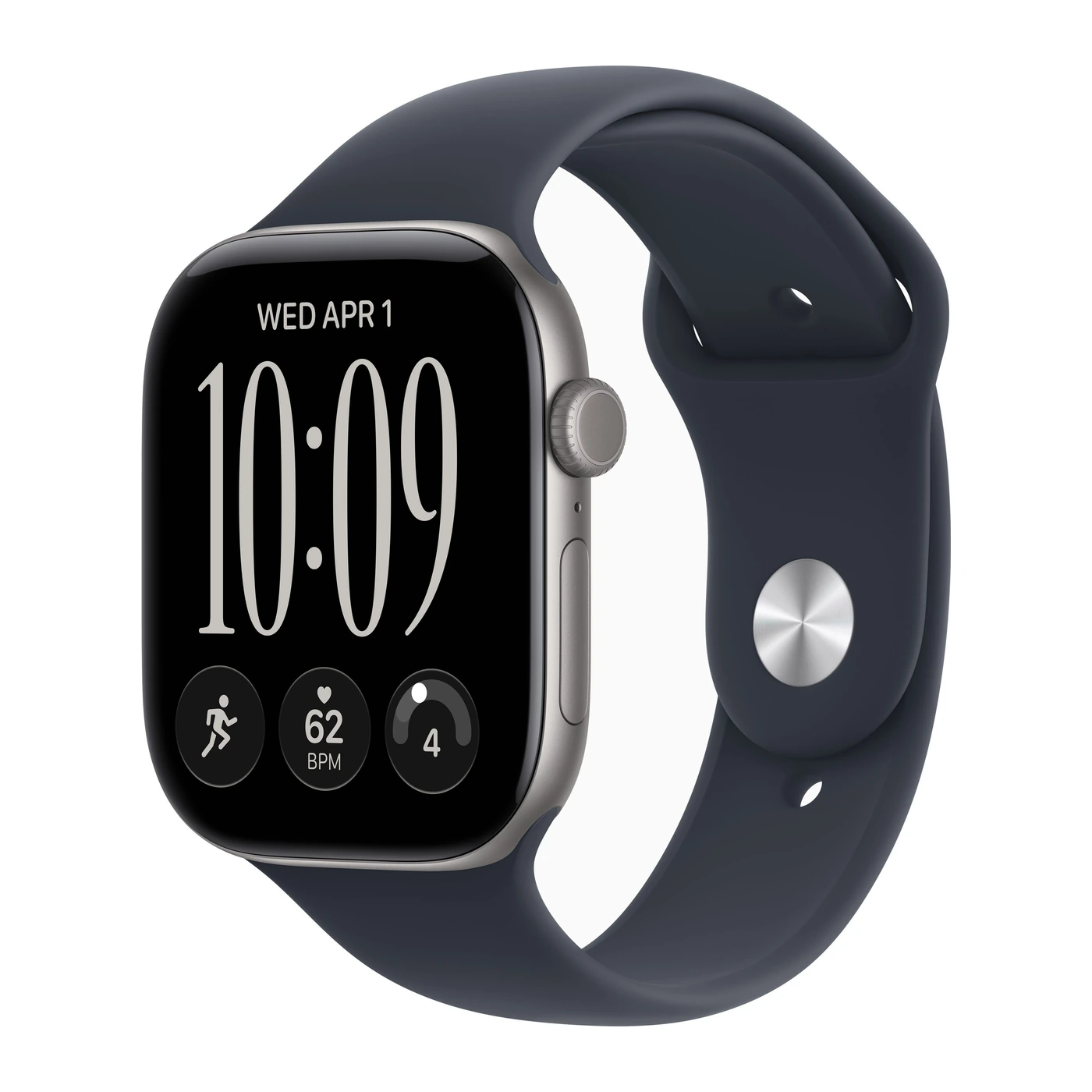 Смарт-часы Apple Watch Series 12 46mm Space Gray Aluminum Case with Navy Blue Sport Band