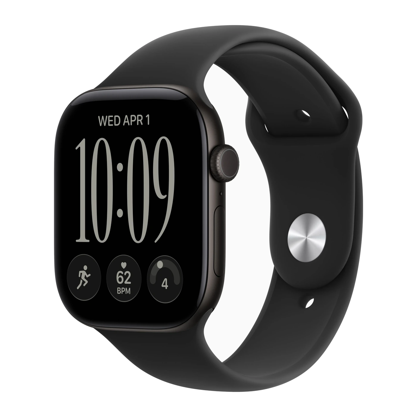 Смарт-часы Apple Watch Series 12 46mm Black Aluminum Case with Black Sport Band