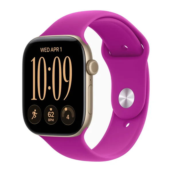 Смарт-часы Apple Watch Series 12 46mm Light Gold Aluminum Case with Magenta Sport Band