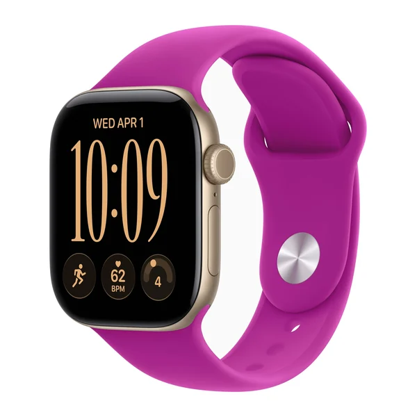Смарт-часы Apple Watch Series 12 42mm Light Gold Aluminum Case with Magenta Sport Band