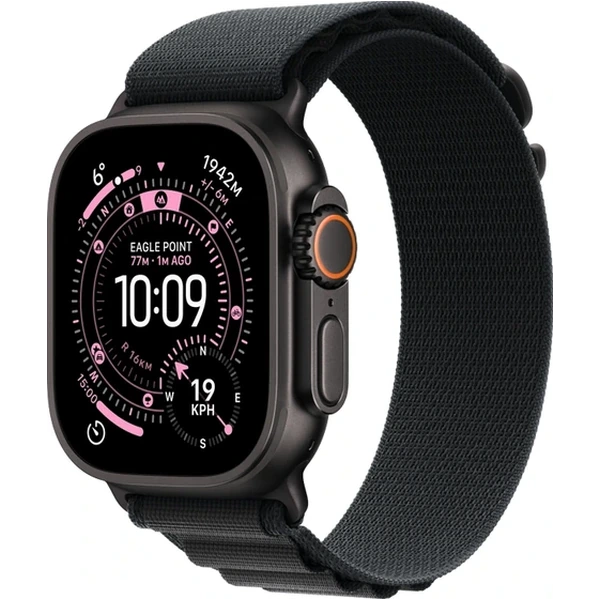 Apple Watch Ultra 3 49mm Black Titanium Case with Black Alpine Loop